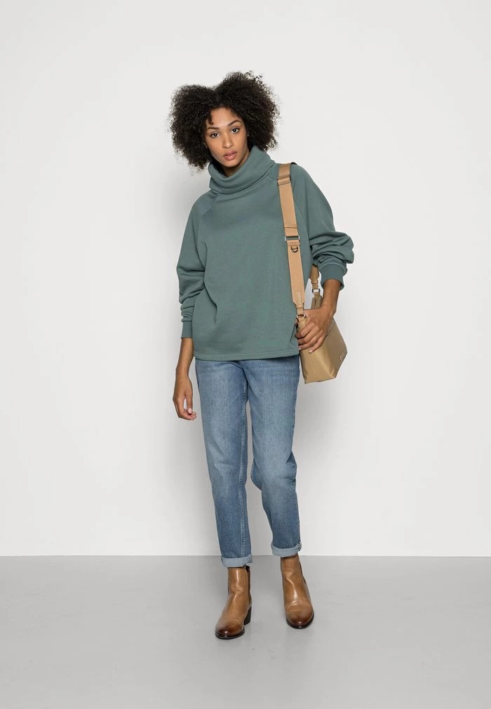 Pulls De Golf ANNA FIELD Anna Field Loose Roll Neck Sweatshirt Vert Femme | DPG-7890352